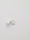 White color metal clasps, set of hooks and eyes