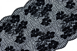 Stretch lace in black color 1mb