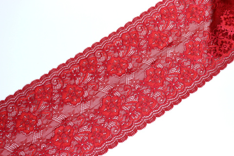 Stretch lace on red color 1mb