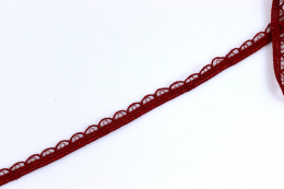 Guipure lace trim in red color 1mb