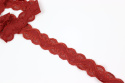 Czerwona wąska koronka elastyczna 1mb