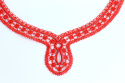 Guipure applique, patches in red color 2pcs.