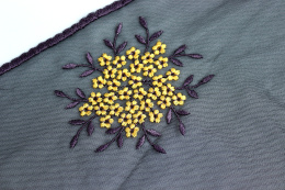 Elastyczny haft, czarny tiul 0,5mb