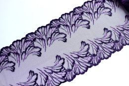Фіолетова стійка вишивка на тюлі 1,1 м