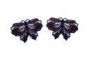 Аплікації метелик темно-синій та бордовий 2 шт.