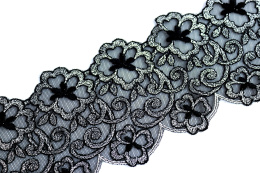 Lace on black color tulle 1mb