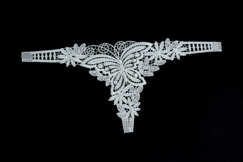 Guipure applique in ivory color