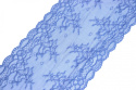 Синє еластичне мереживо, квіткове мереживо 1 метр