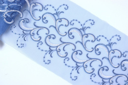 Lace on blue color on tulle 1,1mb