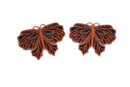 Аплікації метелики помаранчеві та темно-сині 2 шт.