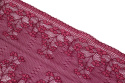 Rubinowa elastyczna koronka w kwiatki 0,5mb