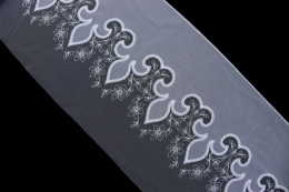 Śnieżnobiały haft, haft na tiulu 1mb