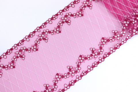 Embroidery lace on pink color 1mb