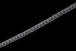 Wąski bawełniany haft krem 1mb