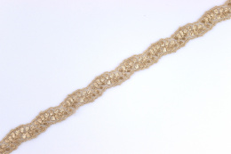 Narrow lace in beige color 1mb