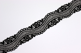 Narrow lace on tulle with guipure 1mb