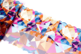 Wielokolorowy haft na stabilnym tiulu 0,5mb