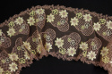 Beżowa koronka haftowana na tiulu 1,4mb