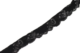 Чорний еластичний гумовий шнурок 1 метр