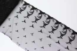 Czarny haft z błyszczącym wzorem 0,5mb