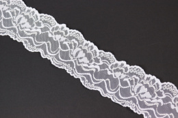 Elastyczna koronka złamana biel 0,5mb