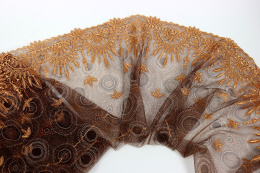 Stretch lace in brown color 1mb