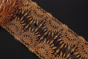Elastyczny haft, miękki ciemne złoto brąz 1mb