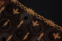 Elastyczny miękki haft ciemne złoto brąz 0,5mb
