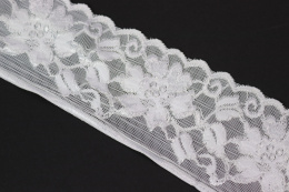 Koronka elastyczna ciepła biel 0,5mb