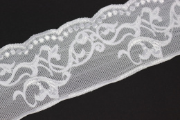 Koronka elastyczna ciepła biel 0,5mb