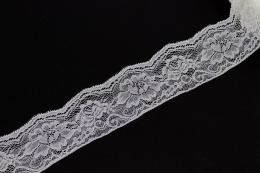 Stretch lace in milk white color 1mb