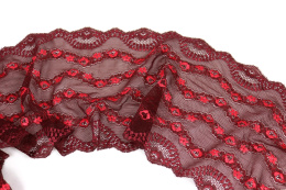 Stretch lace in claret color 1mb