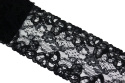 Piękny czarny haft na tiulu imitujący koronkę 0,5mb