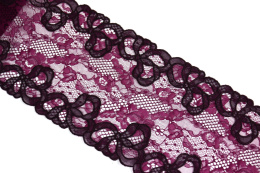 Purple color lace on tulle, lace 1,5mb