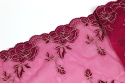 Różowa stabilna koronka haftowana, koronka w kwiaty 0,5mb