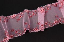 Lace on pink color on tulle 1mb