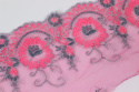 Lace on tulle in pink color 1mb