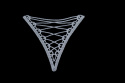 Śnieżnobiałe aplikacje gipiurowe trójkąt, drabinka 3szt.