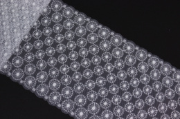 Śnieżnobiały haft z bawełnianą nicią 0,5mb