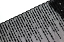 Szeroki czarny stabilny haft na tiulu 0,5mb