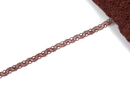 Narrow brown guipure lace trim 1mb