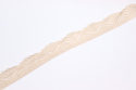 Wąska koronka ażurowa elastyczna, kolor nude 0,5mb
