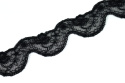 Wąski elastyczny czarny haft 1mb