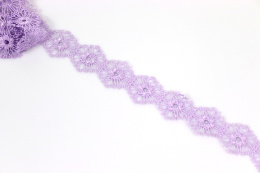 Guipure lace trim in heather color 1mb