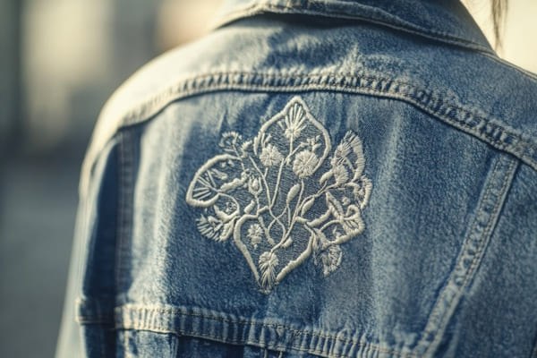 ozdobienie kurtki jeansowej