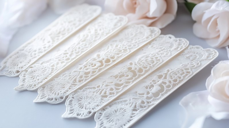 koronkowa zakładka na książki